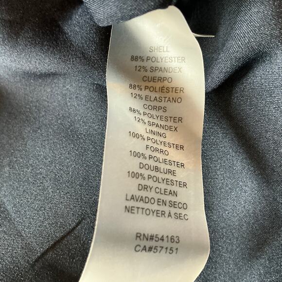 Vince Camuto Off the Shoulder Column Evening Gown Blue Size 6 Ruffled Side Slit - Picture 11 of 14